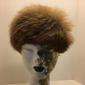 Vintage 80&#39;s Real Fox Fur Hat - Women&#39;s Vintage Petushok Kubanka Style