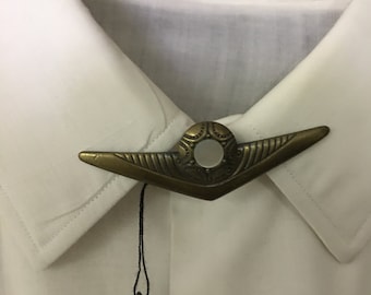 Vintage collar clip | embellished collar clip | brass hued collar clip | clip on collar clip