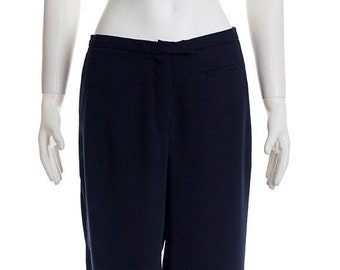 Vintage 90's Designer Byblos Ladies Trousers | Wide-leg tuxedo Dress Pants | Size L