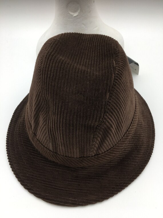 Men's Vintage Brown Corduroy Bucket Hat | 60s Cou… - image 8
