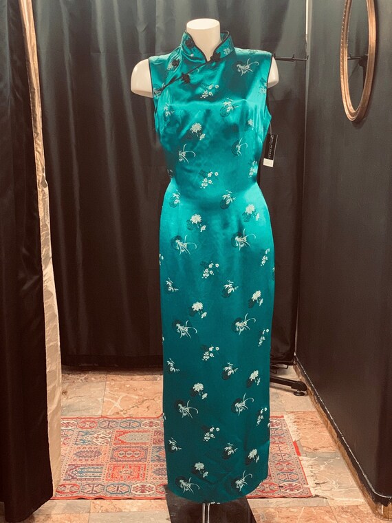 turquoise cheongsam