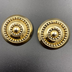 Women's 80's vintage earrings | gold hued earrings | clip on earrings | Make a Statement with  Earrings