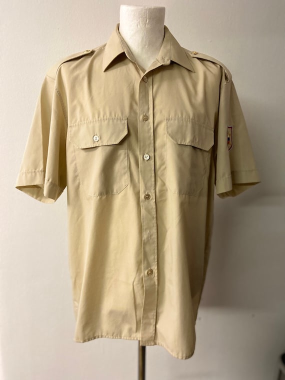 Vintage Remastered for Cotton On Button Down Shirt Size S Tan