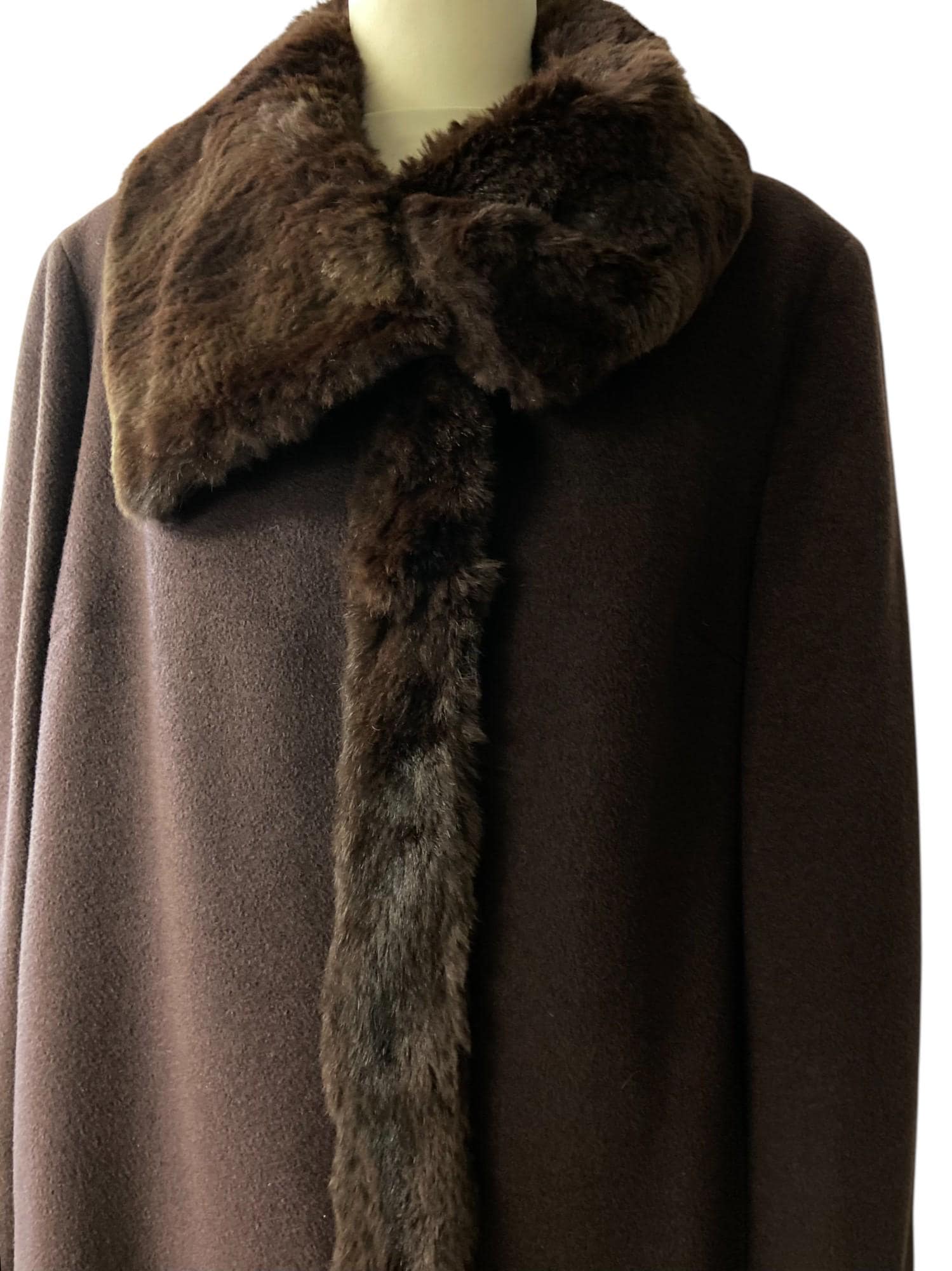 Women's Winter Coat by Mura | 80s Wool, Cashmere, and Angora Brown