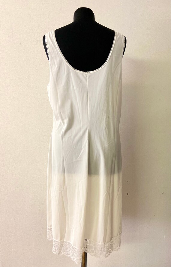 Classic Women's Vintage Slip | White Full Slip wi… - image 7