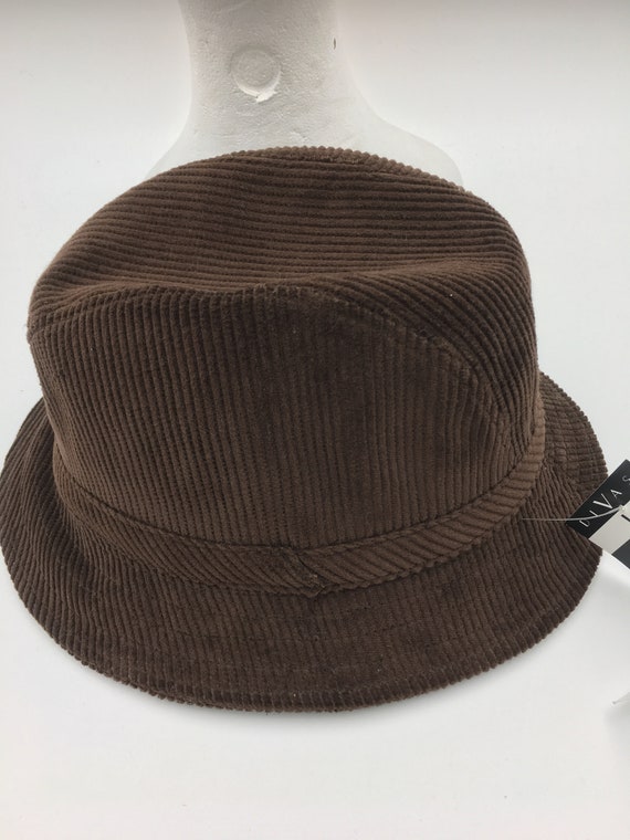 Men's Vintage Brown Corduroy Bucket Hat | 60s Cou… - image 10