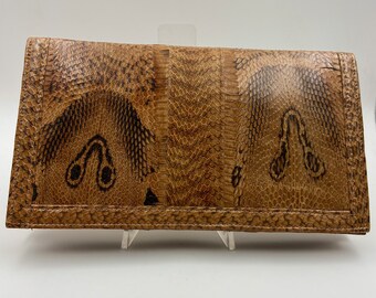 Women's Vintage Snakeskin Clutch Bag | Tan Hued with Lovely Markings | Exquisite Craftsmanship