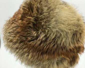 Femme Synthétique Femme - Fausse Fourrure Renard, Taille 56-60cm, Style Cosaque Bonnet Fourrure