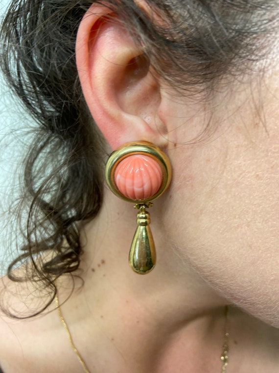 Ladies Vintage 80s earrings | Elegant Drop Clip-o… - image 7