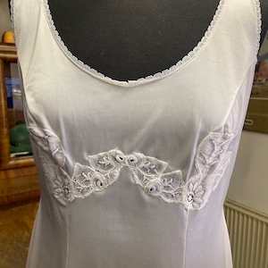 Womens Vintage White Slip | Authentic 70&#39;s  Lingerie | made by Toper Yugoslavia | Size M