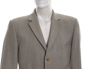 Designer blazer | Men's Vintage blazer by "Karl Lagerfeld" | 1990s dress blazer in wool and linen | perfect summer blazer