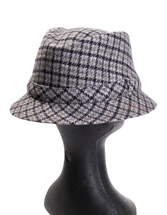 Vintage Gray Bucket Hat  Vintage Washed Cotton Mushroom Gray Bucket Hat, Adjustable  main image 4