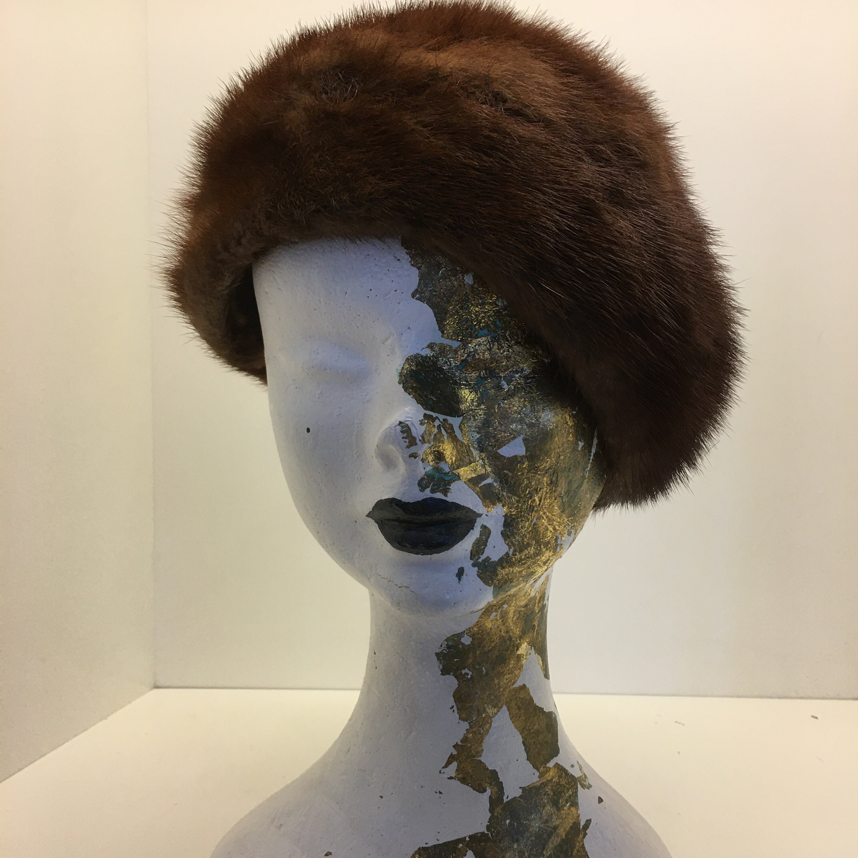 Womens Fur Hat Vintage Fur Hat Real Fur Hat Brown Beret - Etsy