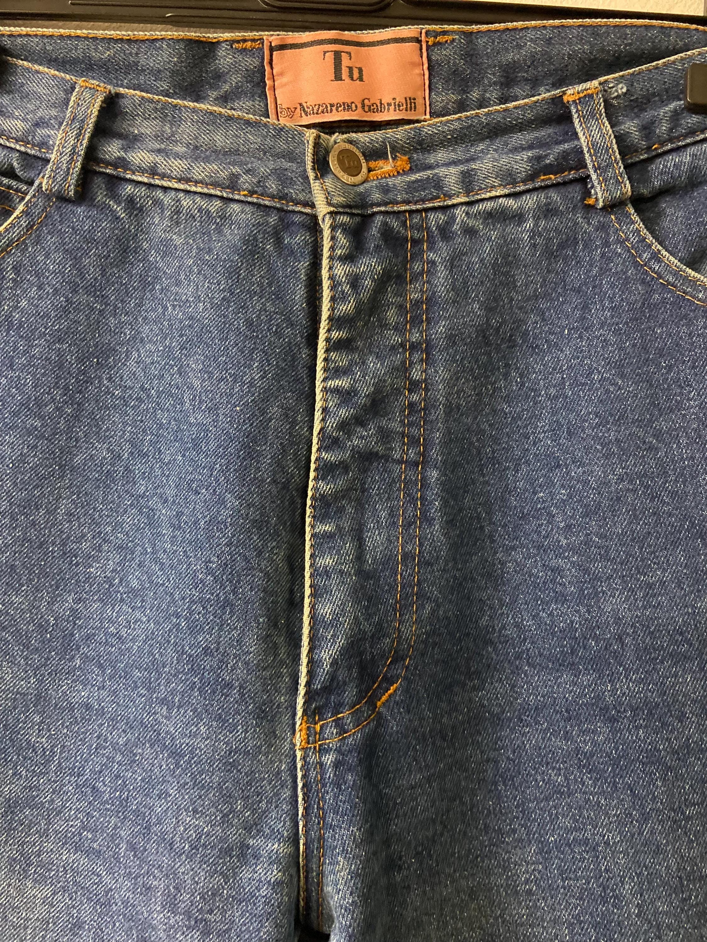 Women's Vintage 90s TU Nazareno Gabrielli Blue Jeans | High