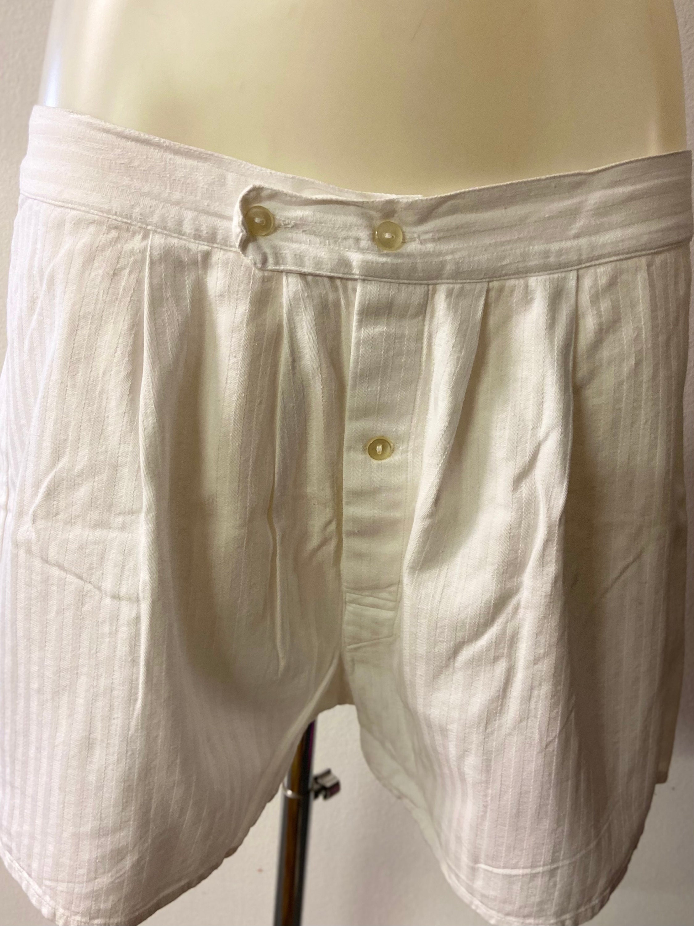 Buy Vintage Men's High Waisted Boxer Shorts Fine Cotton Online in India 