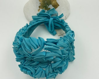Vintage Hairband | Turquoise Wedding hat, Fascinator for Ladies and Bridesmaids or movie costume