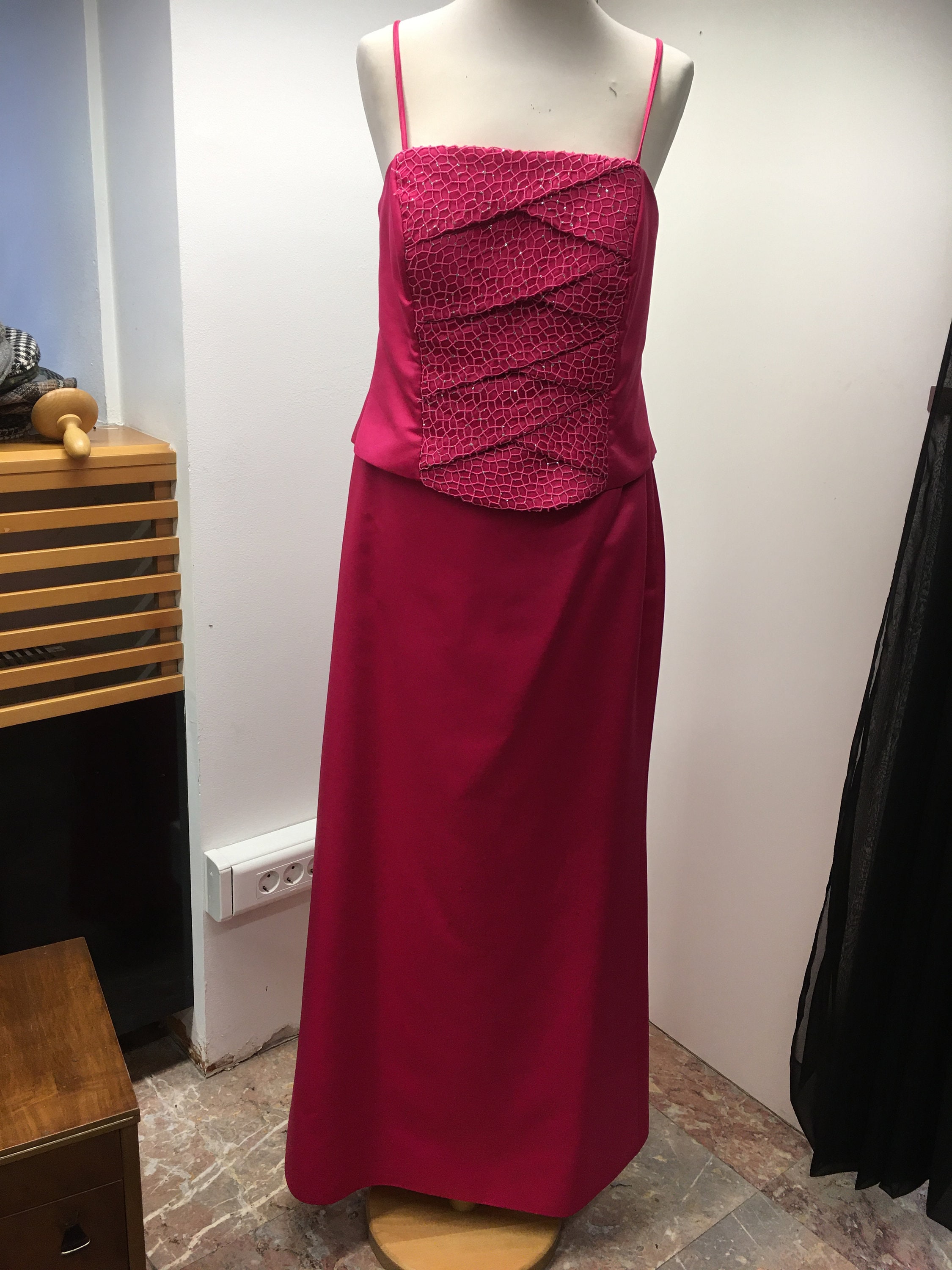 Vintage Strapless Evening Gown
