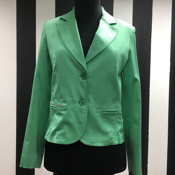 Arena Lijkt op Eerbetoon Dames Blazer Vintage jaren '90 verfraaid jasje katoen - Etsy Nederland