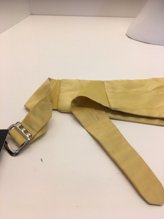 Yellow Silk Cummerbund Belt | Perfect for Formal … - image 2