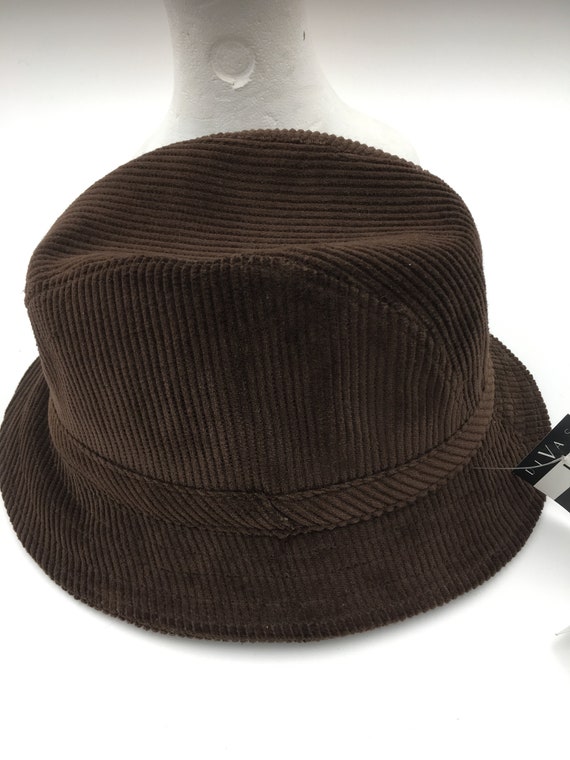 Men's Vintage Brown Corduroy Bucket Hat | 60s Cou… - image 6
