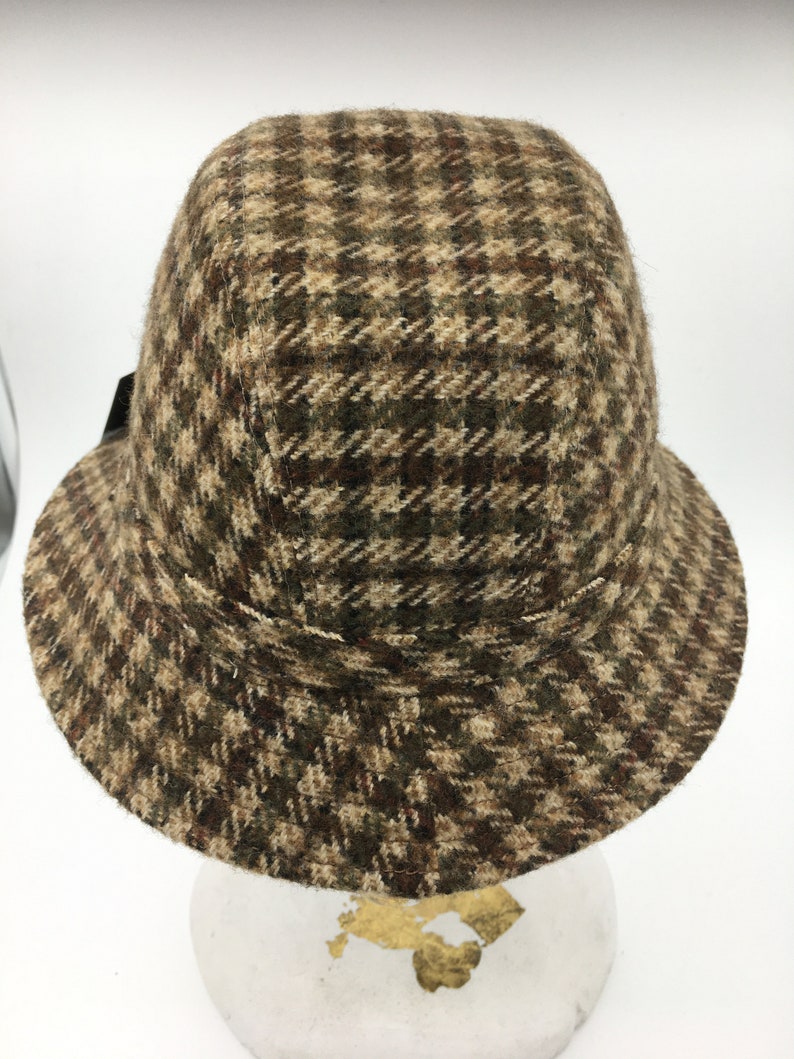 Vintage Bucket Hat Wool Bucket Hat Tweed Hat Country Hat Hunting Hat