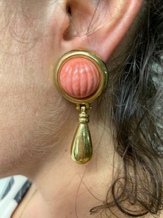 Ladies Vintage 80s earrings | Elegant Drop Clip-o… - image 6