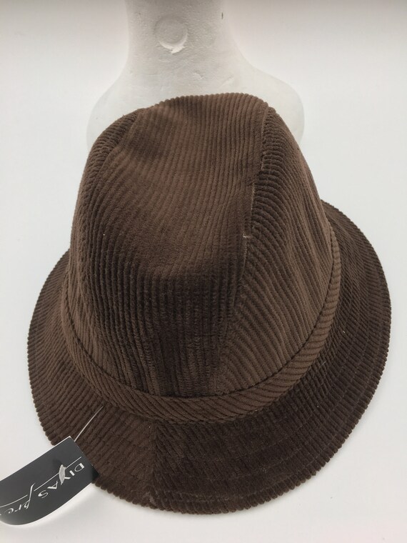 Men's Vintage Brown Corduroy Bucket Hat | 60s Cou… - image 2