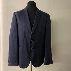 Vintage 90er Jahre Herren Leinen-Blazer | Größe 54 | Klassischer Herren Blazer