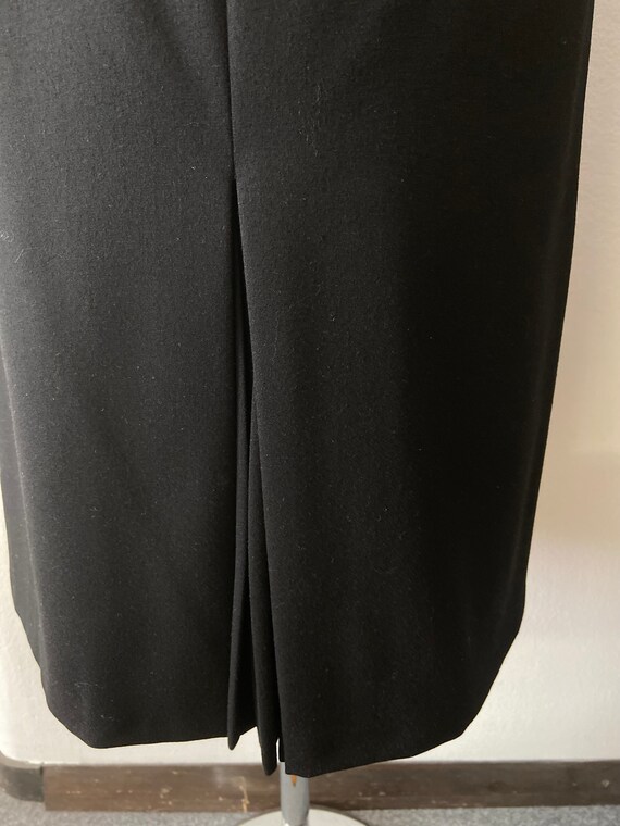 Elegant Women's 80's Vintage Midi Skirt | Black W… - image 8