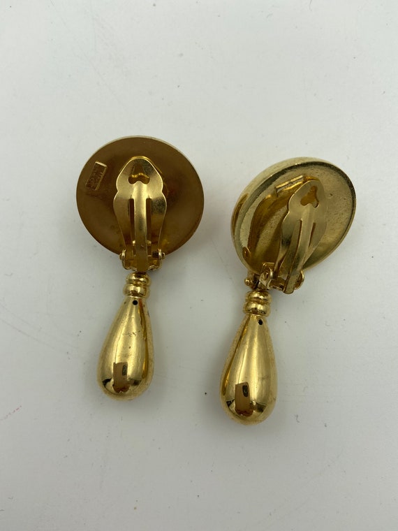 Ladies Vintage 80s earrings | Elegant Drop Clip-o… - image 2