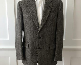 Vintage Men's Tweed Blazer, wool by Harris Tweed | Tailored Sports Coat | Size 40 R