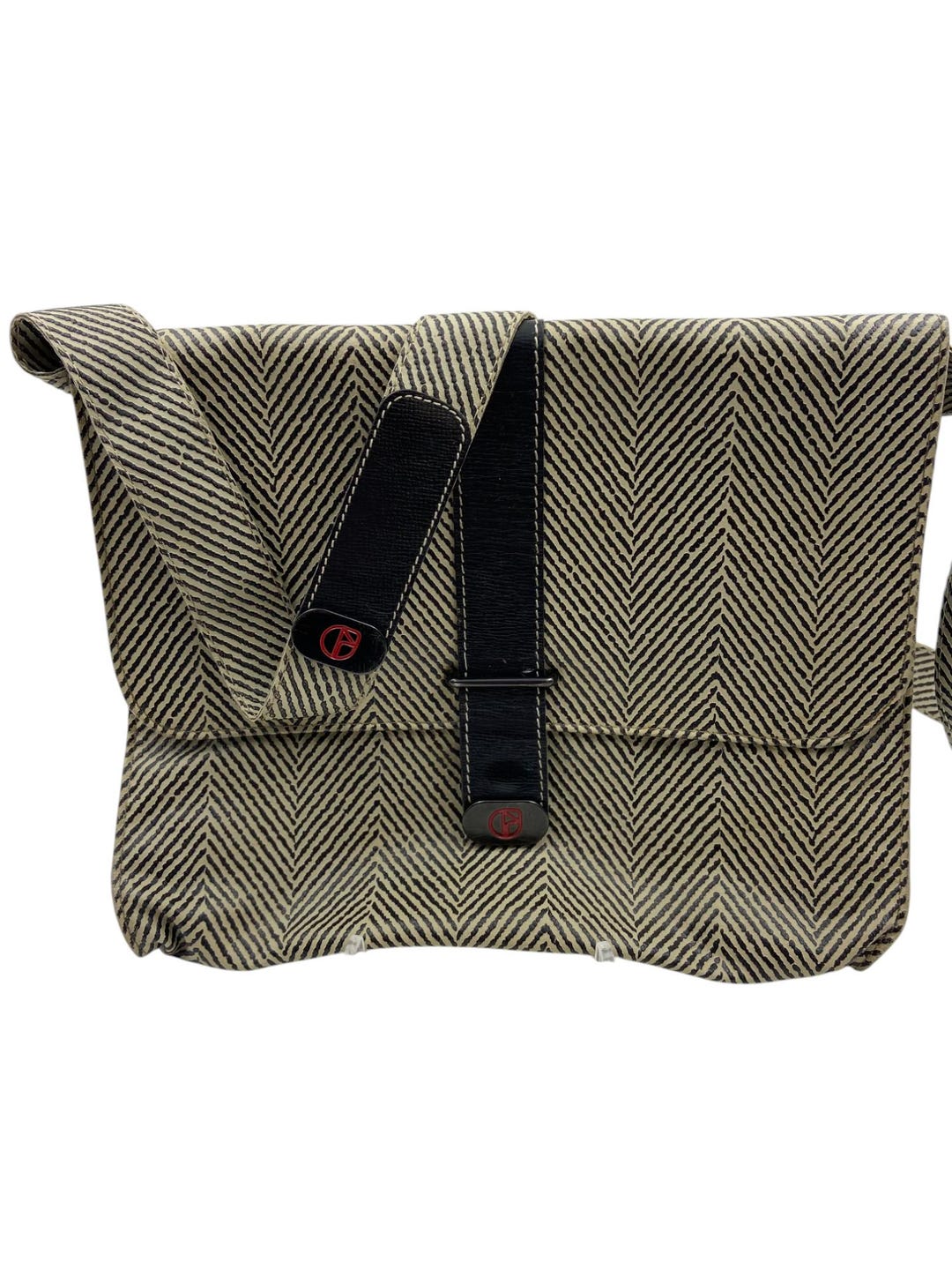 Vintage 70's Nazareno Gabrielli Bag in Zebra-striped Vegan Leather