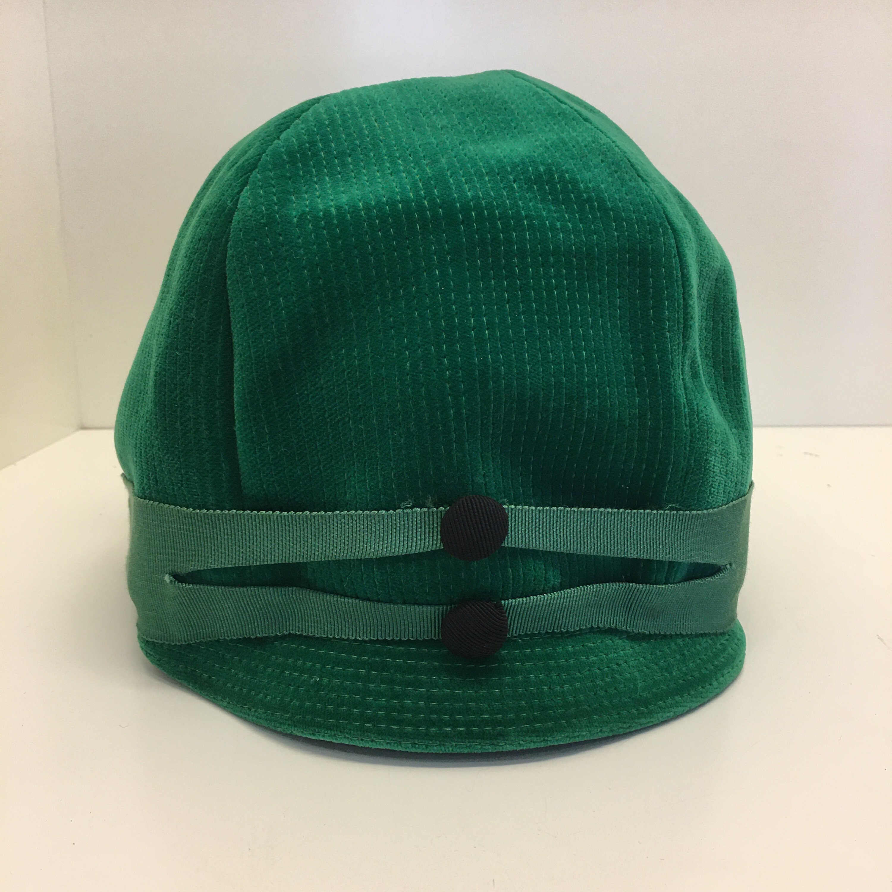 Vintage Green Velvet Slouch Beret Hat For Women Handmade Soft Fabric 1980s Style Beret Velvet Vintage Hats for Women for sale | eBay main image 2