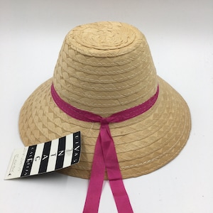 Vintage 70s Straw Bucket Hat for Kids | Adorable Vintage Straw Sun Hat for Kids - perfect for the Beach or Park