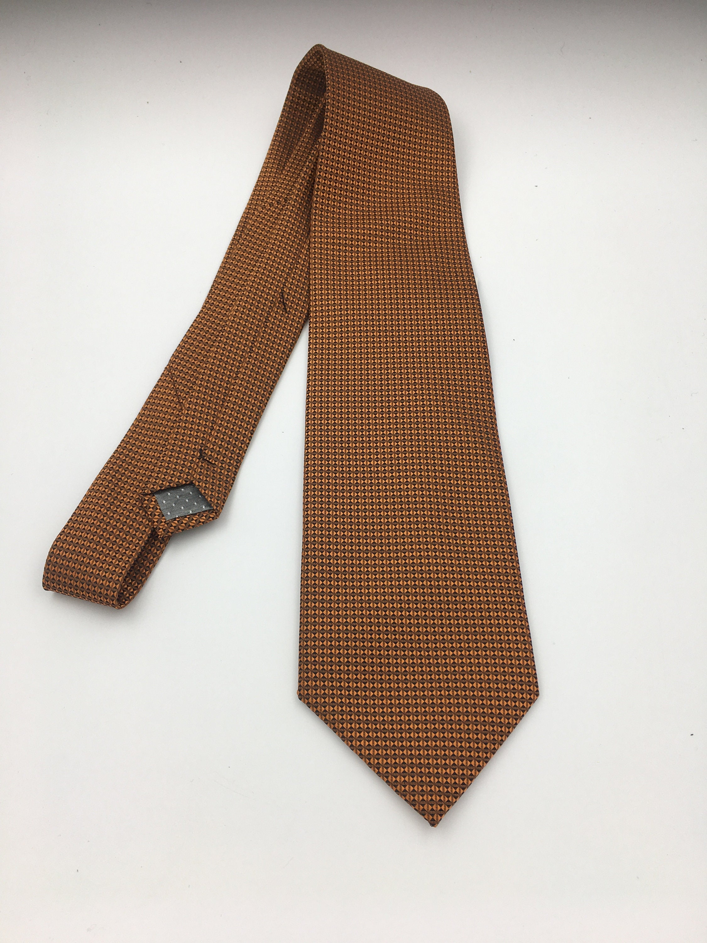 Men's Vintage tie by Hugo Boss golden orange | Etsy