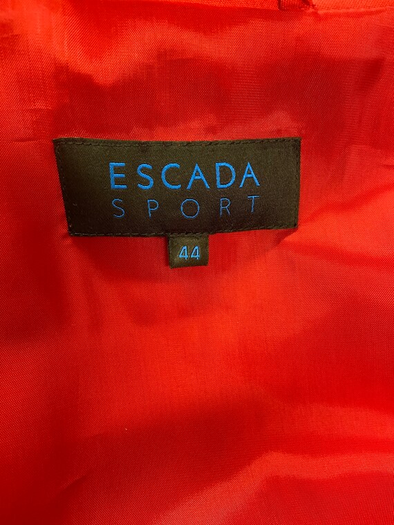 Women's Red cotton Trench coat from Escada | Size… - image 8