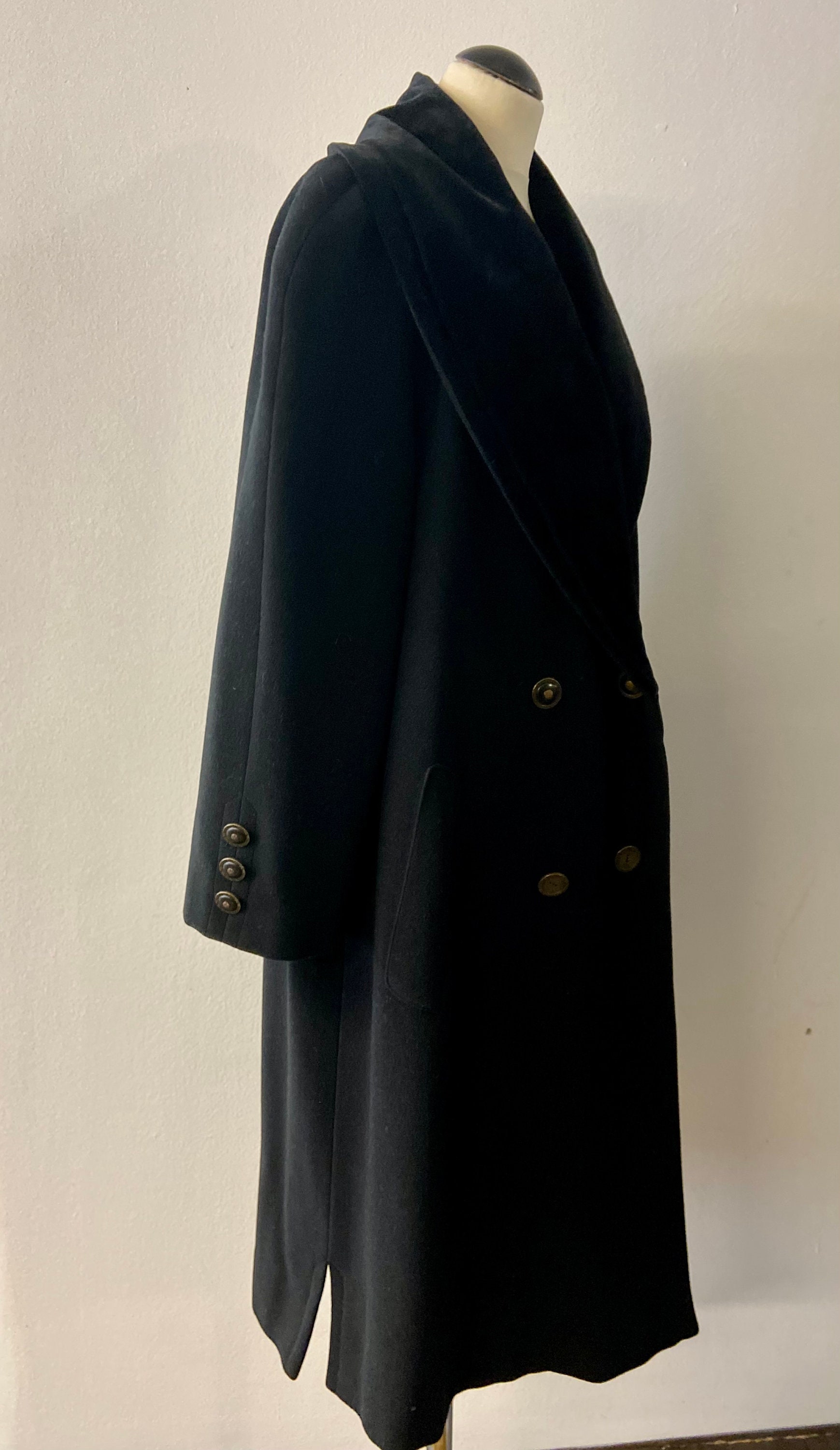 Mura のベルベット ショール カラー付きレディース 80 年代