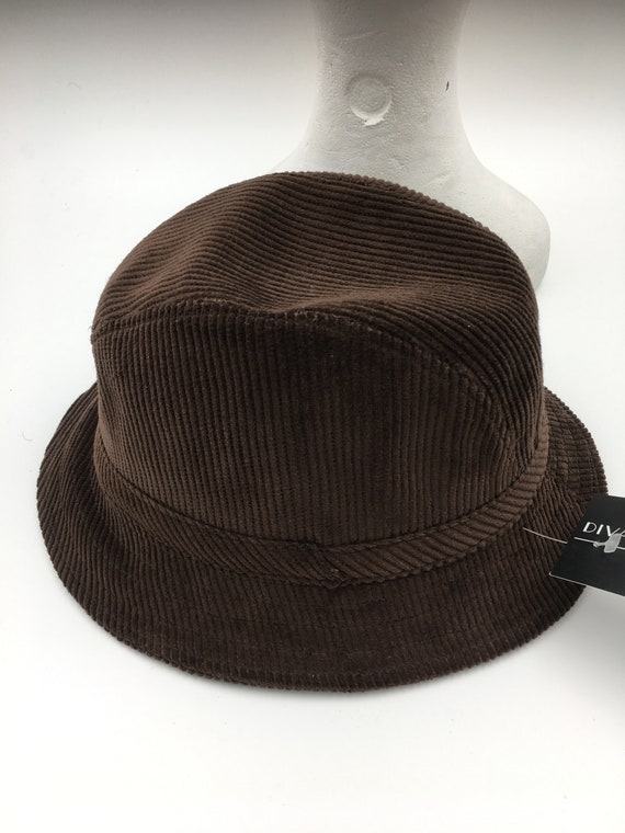 Men's Vintage Brown Corduroy Bucket Hat | 60s Cou… - image 4