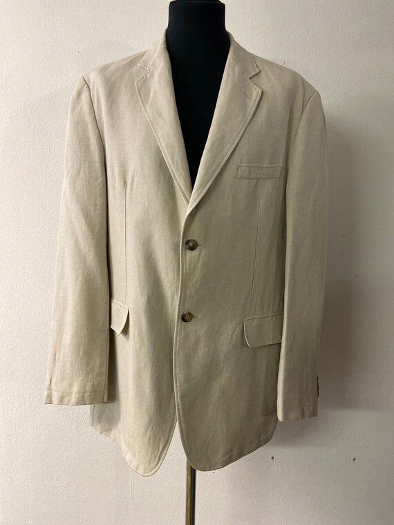 ジャケット・アウター 80s 90s EURO linen tailored jacket beige 80s 90s EURO linen tailored jacket beige