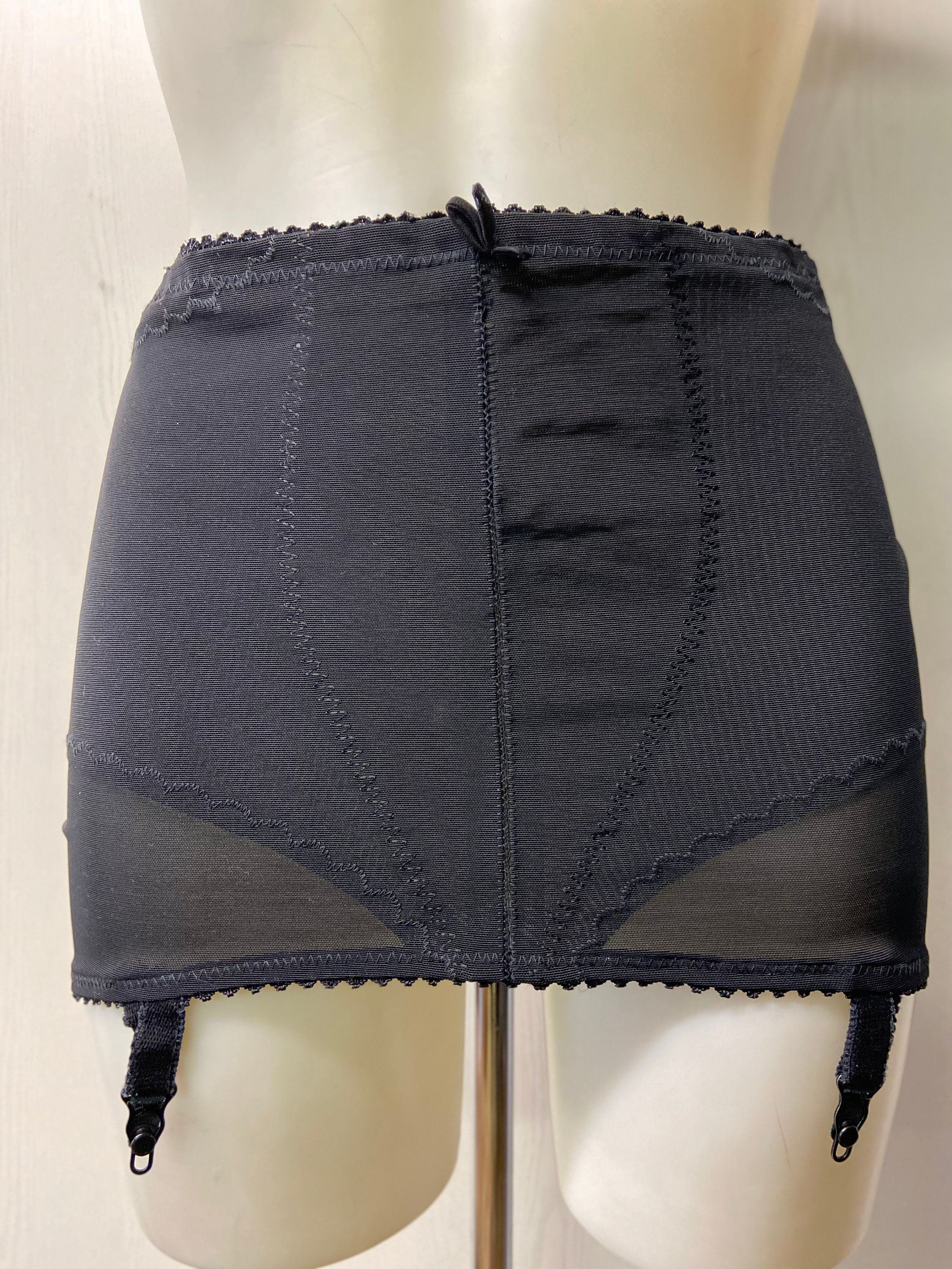 Vintage Girdle Old Fashioned Girdle Open Bottom Girdle Black