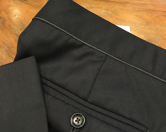Pantalones azul marino para hombre, de ZZegna / pantalones de lana para hombre / pantalones de vestir para hombre / Talla EU 50