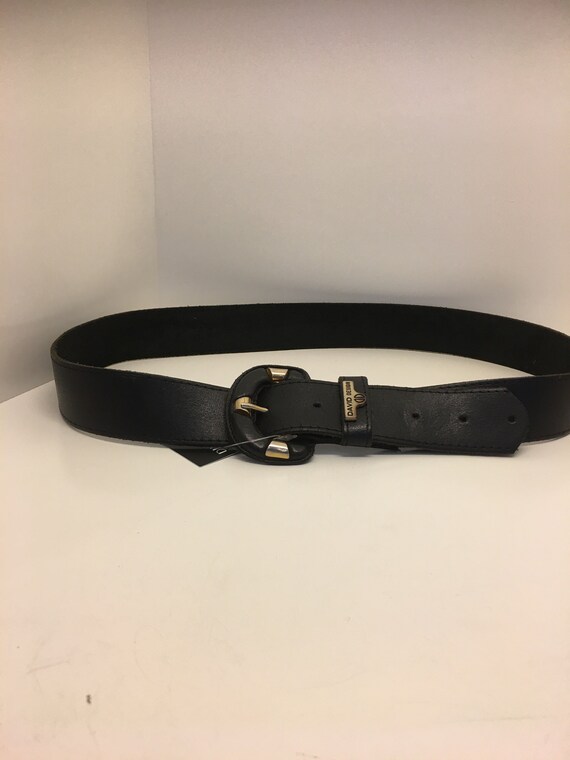Unique Vintage Embellished Belt | Black Leather Belt for  display picture 1
