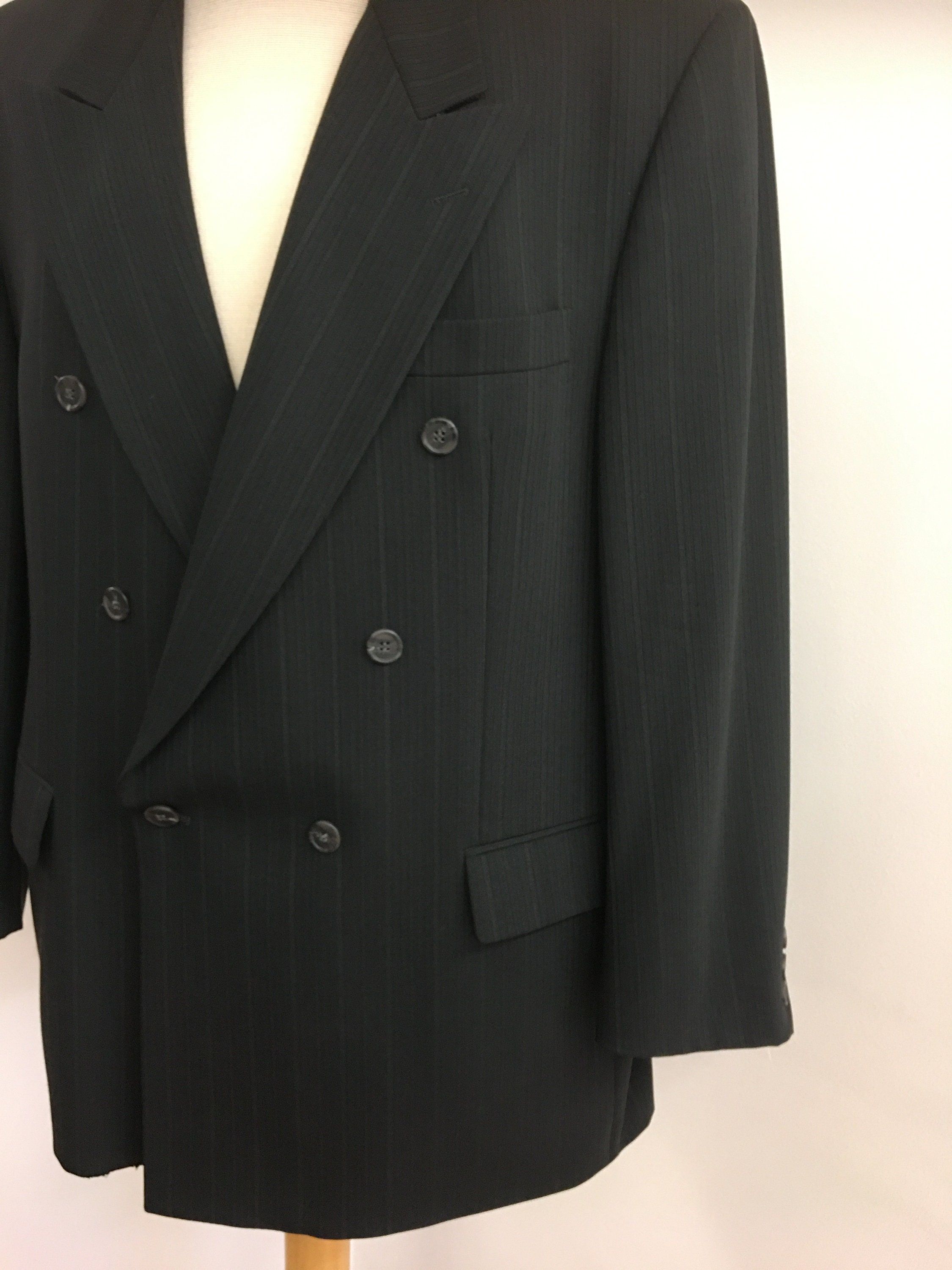 Mens double breasted pinstripe blazer shop