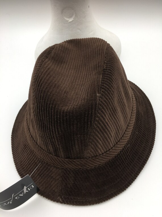 Men's Vintage Brown Corduroy Bucket Hat | 60s Cou… - image 7