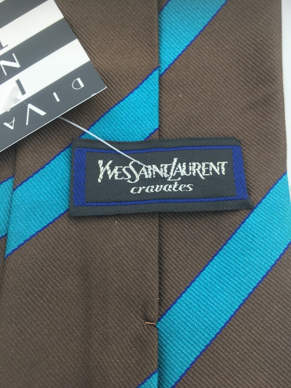 Vintage Yves Saint Laurent Striped Silk Tie | A M… - image 3