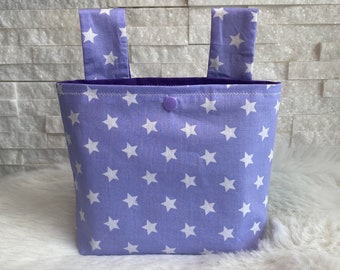 Handlebar bag stars lilac