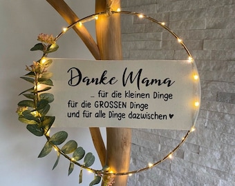 MUTTERTAG | Türkranz | Kranz | Metallring | Wanddeko |Eukalyptus | „Danke Mama“