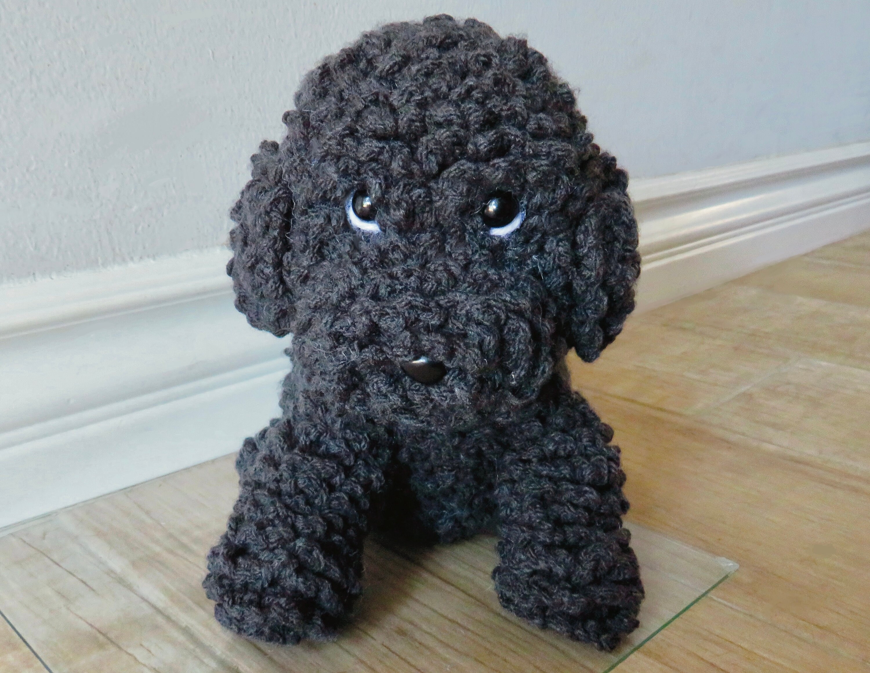 black schnoodle stuffed animal