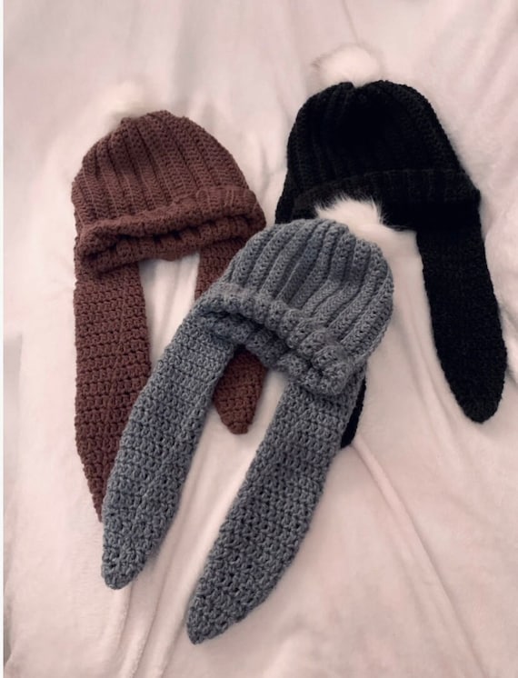 Long Bunny Ear Beanie - Etsy