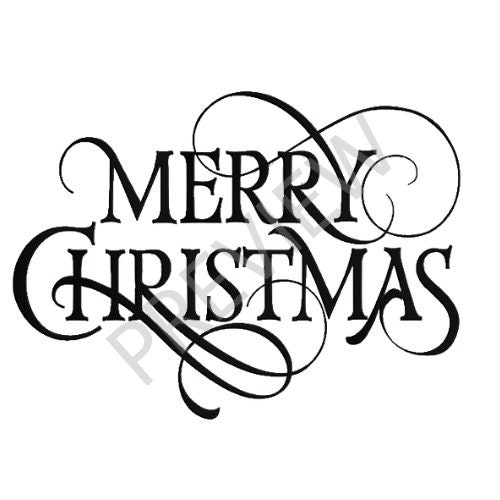 Merry Christmas PNG Datei mit transparentem Hintergrund | Etsy